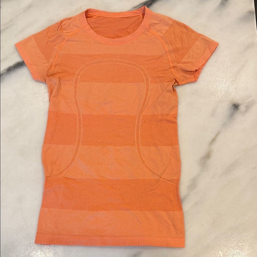 Lululemon Orange Short Sleeve Top